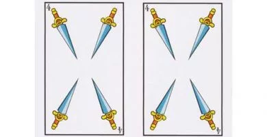 Significado Cuatro de Espadas | Carta 4 Tarot Baraja Española, Marsella o Rider