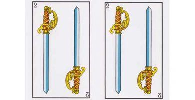 Significado dos de espadas Tarot Baraja Española
