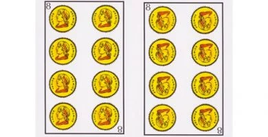 Significado Ocho de Oros | Carta 8 Tarot Baraja Española, Marsella o Rider