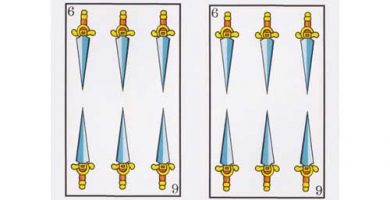 Significado seis de espadas Tarot Baraja Española