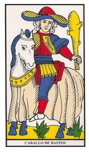 11 caballero de bastos tarot marsella