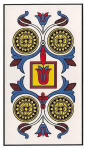 4 cuatro de oros tarot marsella