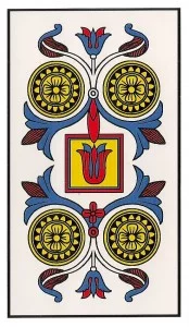 4 cuatro de oros tarot marsella