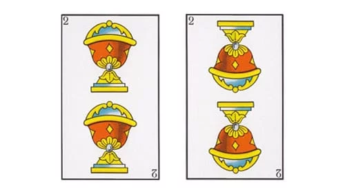 Dos de Copas Tarot 】☀️️ Baraja Española, Marsella o Rider