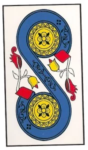 2 dos de oros tarot marsella