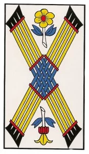 8 ocho de bastos tarot marsella