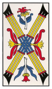 6 seis de bastos tarot marsella