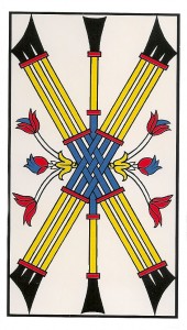 7 siete de bastos tarot marsella