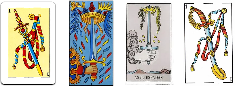 As de Espadas Tarot 】☀️️ Baraja Española, Marsella o Rider