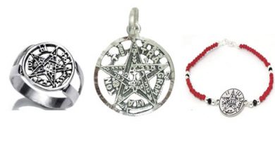 Amuleto de Estrella Tetragrammatón | Colgante | Anillo | Pulsera