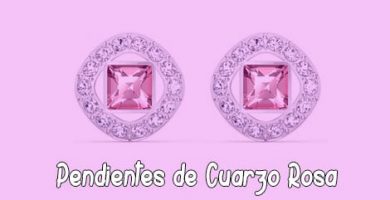 Pendientes de Cuarzo Rosa