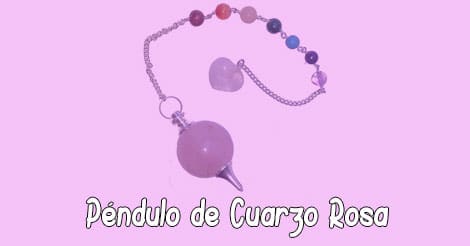 Péndulo de Cuarzo Rosa