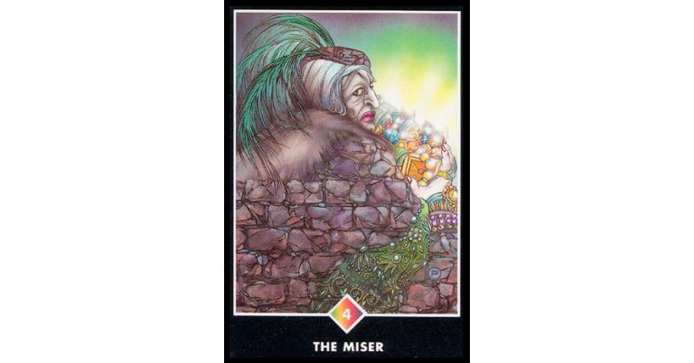 Tarot Osho Zen – 4 de Arco Iris : El Avaro