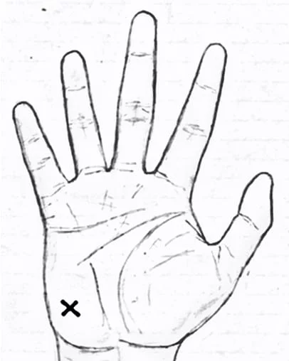 monte de la luna mano