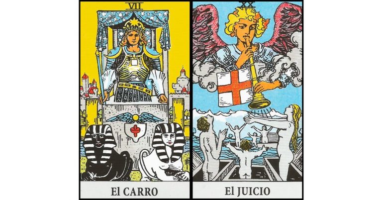 El Carro y El Juicio | Combinaciones con el Tarot Marsella y Rider