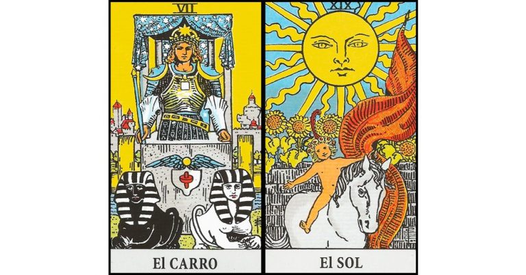 El Carro y El Sol | Combinaciones con el Tarot Marsella y Rider