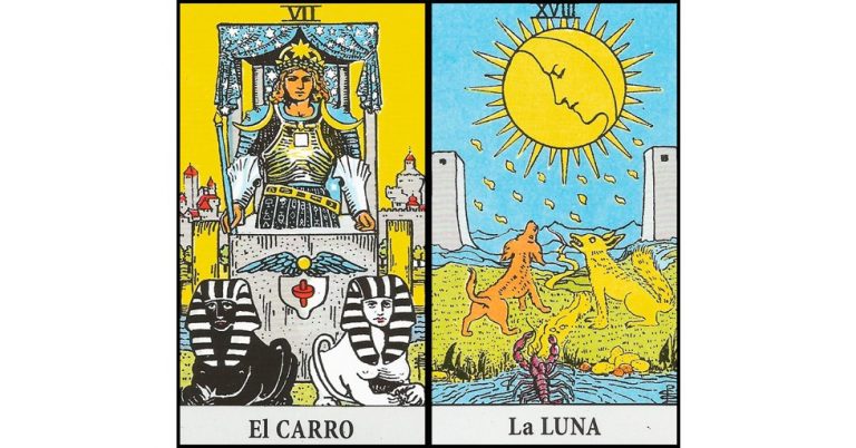 El Carro y La Luna | Combinaciones con el Tarot Marsella y Rider