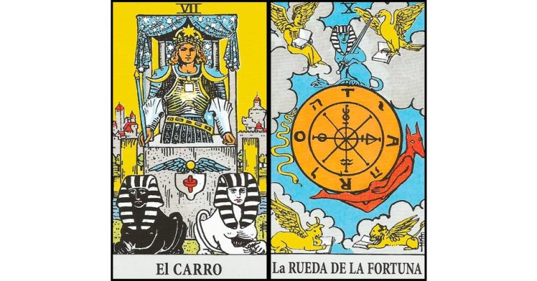 El Carro y La Rueda de la Fortuna | Combinaciones con el Tarot Marsella y Rider