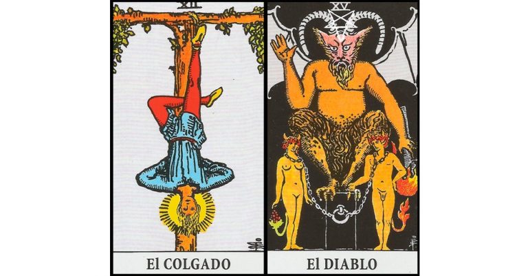 El Colgado y El Diablo | Combinaciones con el Tarot Marsella y Rider