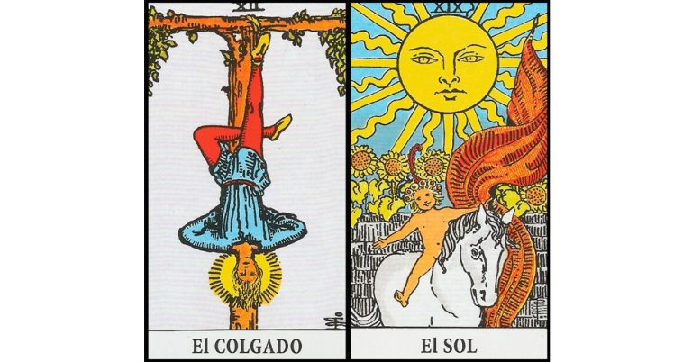 El Colgado y El Sol | Combinaciones con el Tarot Marsella y Rider