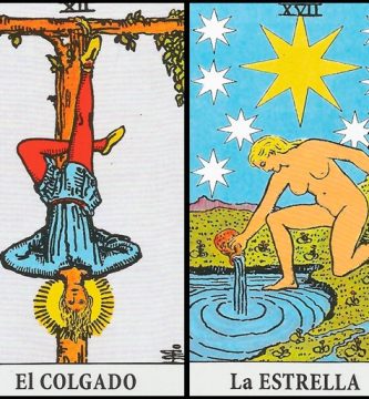 El Colgado y La Estrella | Combinaciones con el Tarot Marsella y Rider