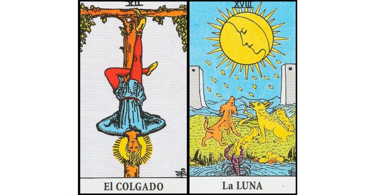 El Colgado y La Luna | Combinaciones con el Tarot Marsella y Rider