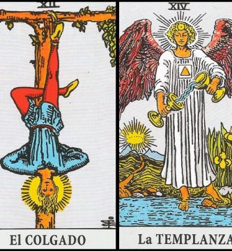 El Colgado y La Templanza | Combinaciones con el Tarot Marsella y Rider El Colgado y La Templanza | Combinaciones con el Tarot Marsella y Rider