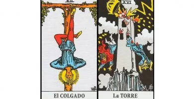 El Colgado y La Torre | Combinaciones con el Tarot Marsella y Rider