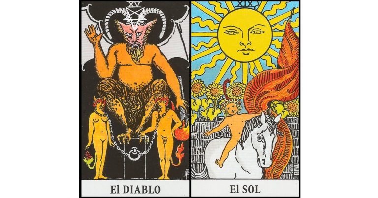 El Diablo y El Sol | Combinaciones con el Tarot Marsella y Rider