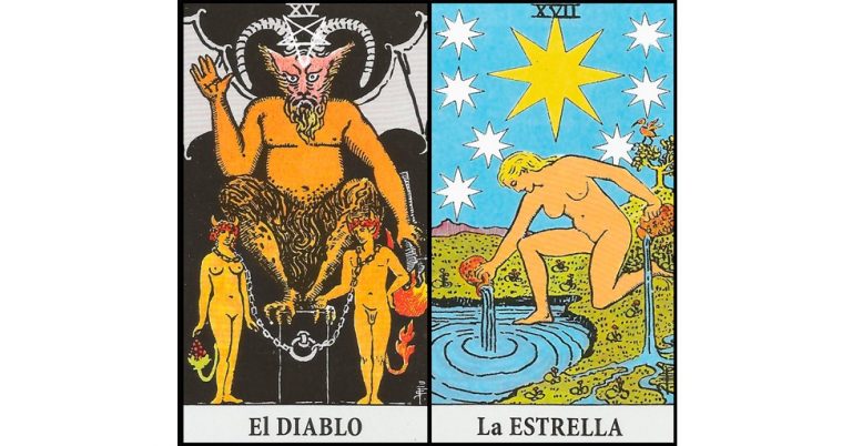 El Diablo y La Estrella | Combinaciones con el Tarot Marsella y Rider