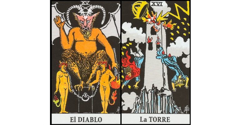 El Diablo y La Torre | Combinaciones con el Tarot Marsella y Rider