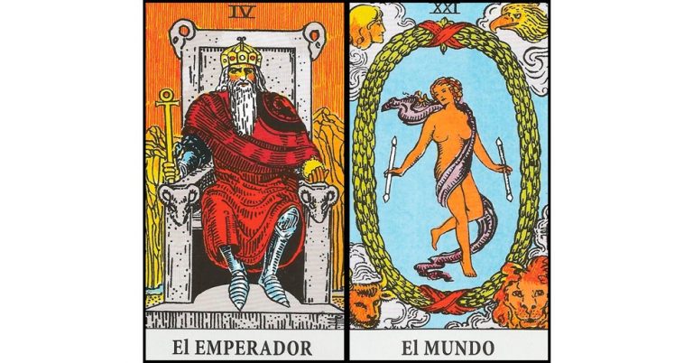 El Emperador y El Mundo | Combinaciones con el Tarot Marsella y Rider