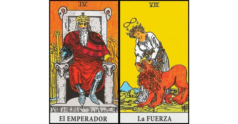 El Emperador y La Fuerza | Combinaciones con el Tarot Marsella y Rider