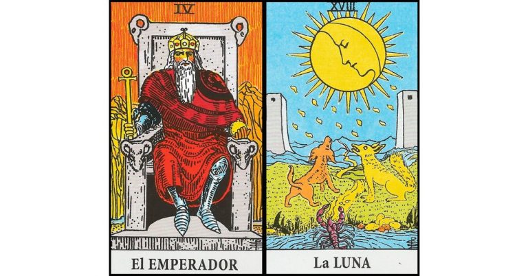 El Emperador y La Luna | Combinaciones con el Tarot Marsella y Rider