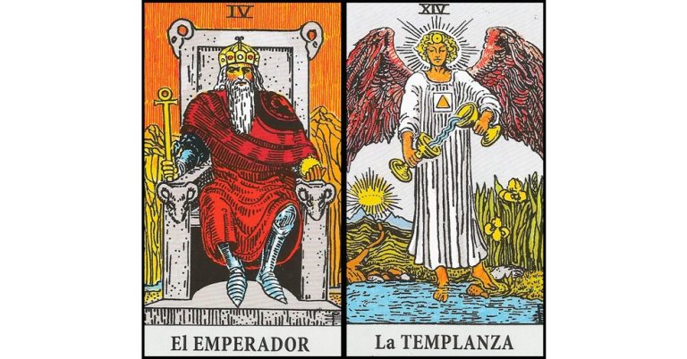 El Emperador y La Templanza | Combinaciones con el Tarot Marsella y Rider