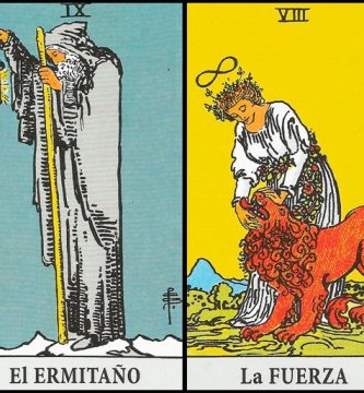 El Ermitaño y La Fuerza | Combinaciones con el Tarot Marsella y Rider