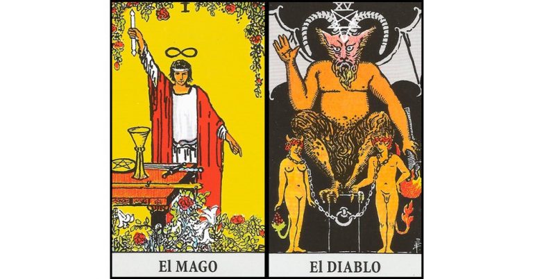 El Mago y El Diablo | Combinaciones con el Tarot Marsella y Rider