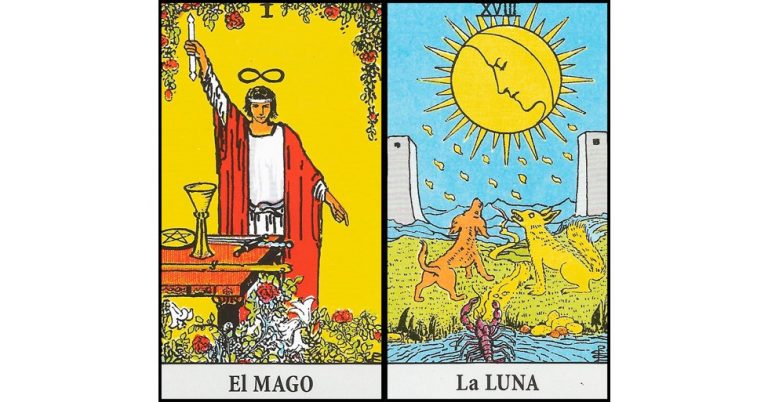 El Mago y La Luna | Combinaciones con el Tarot Marsella y Rider