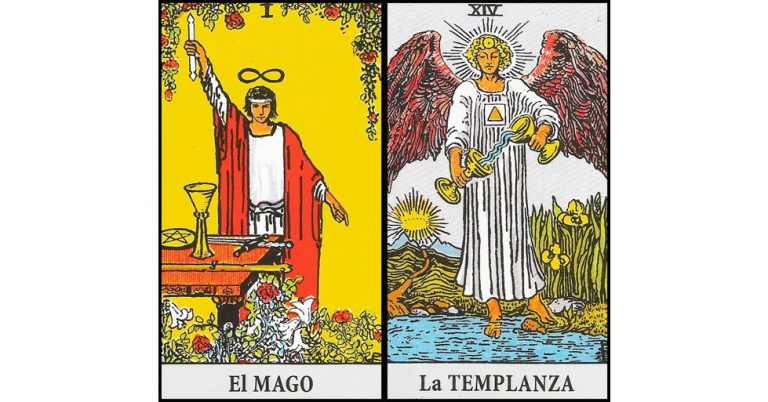 El Mago y La Templanza | Combinaciones con el Tarot Marsella y Rider