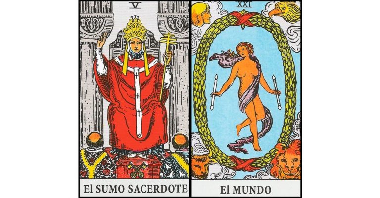 El Papa y El Mundo | Combinaciones con el Tarot Marsella y Rider