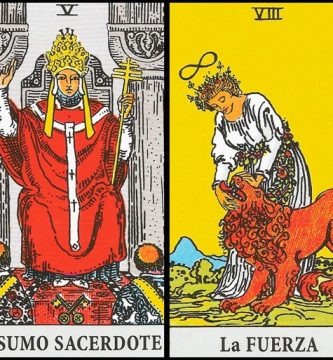 El Papa y La Fuerza | Combinaciones con el Tarot Marsella y Rider