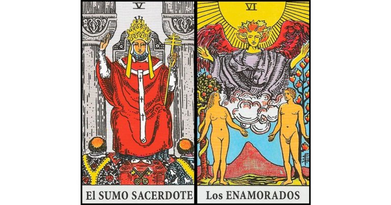 El Papa y Los Enamorados | Combinaciones con el Tarot Marsella y Rider