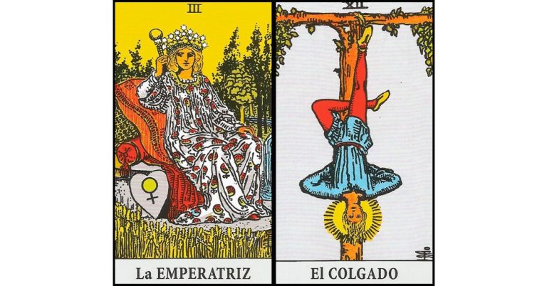 La Emperatriz y El Colgado | Combinaciones con el Tarot Marsella y Rider