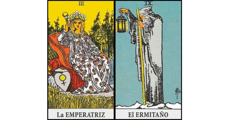 La Emperatriz y El Ermitaño | Combinaciones con el Tarot Marsella y Rider
