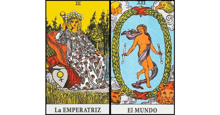 La Emperatriz y El Mundo | Combinaciones con el Tarot Marsella y Rider