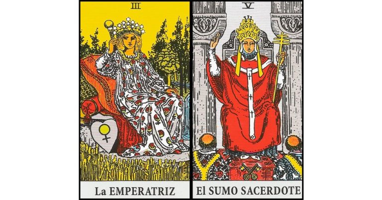 La Emperatriz y El Papa | Combinaciones con el Tarot Marsella y Rider