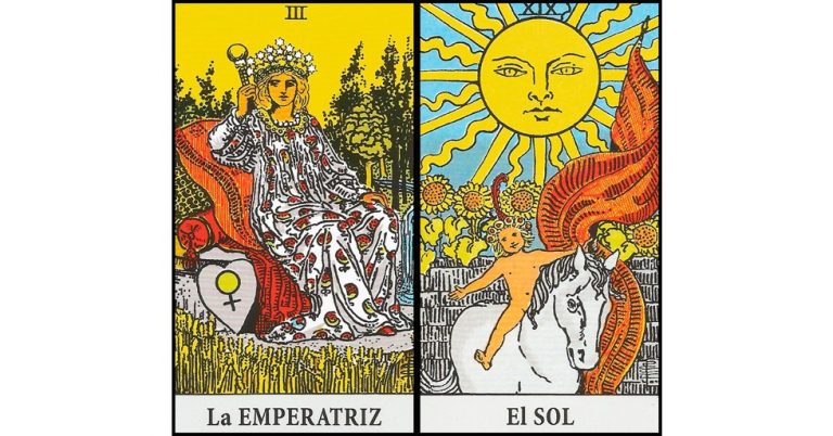 La Emperatriz y El Sol | Combinaciones con el Tarot Marsella y Rider