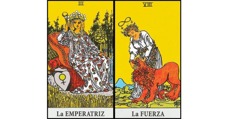 La Emperatriz y La Fuerza | Combinaciones con el Tarot Marsella y Rider