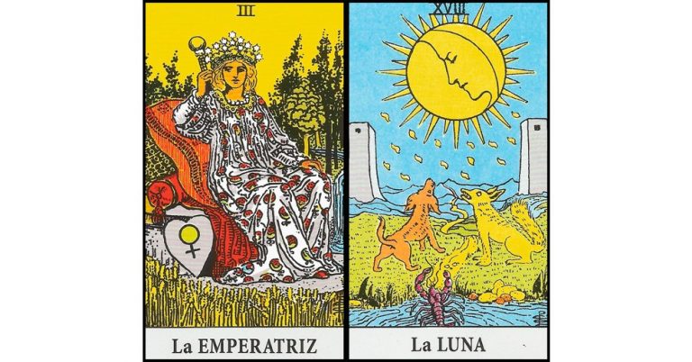 La Emperatriz y La Luna | Combinaciones con el Tarot Marsella y Rider