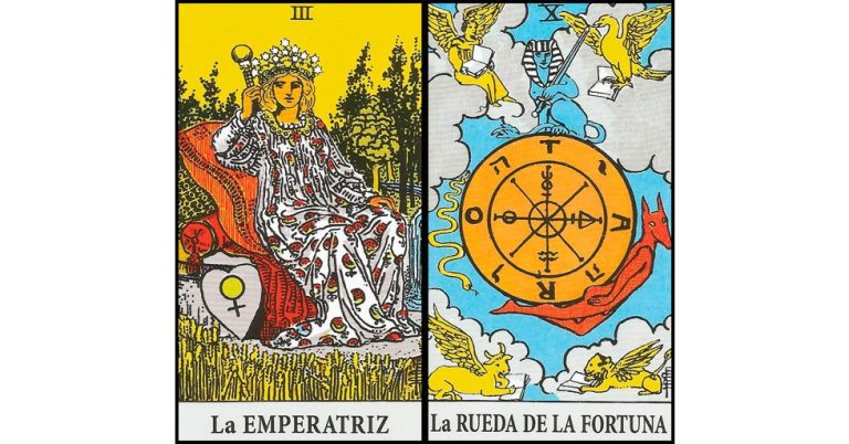 La Emperatriz y La Rueda de la Fortuna | Combinaciones con el Tarot Marsella y Rider
